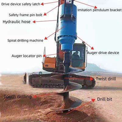 হাইড্রোলিক Excavator ড্রিলিং মেশিন জমিন Auger পোস্ট গর্ত খননকারী