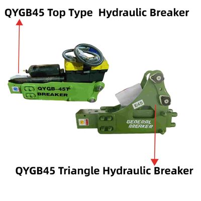 QYGB45 শীর্ষ প্রকার / ত্রিভুজ হাইড্রোলিক ব্রেকার 45 নির্মাণ কাজের জন্য চিজেল