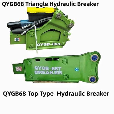 QYGB68 টপ টাইপ / ত্রিভুজ হাইড্রোলিক ব্রেকার হ্যামার 68 চিলসেল, স্যুট 4-8 টন